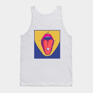 Love pill heart Open lips Tank Top